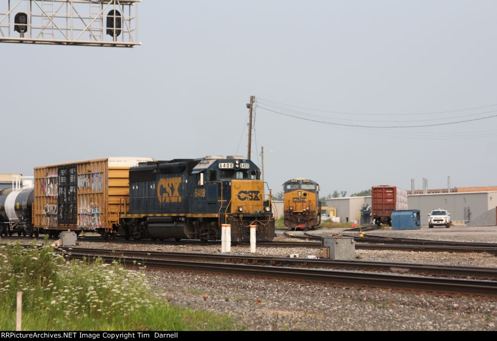 CSX 6408, 858 in the yard.